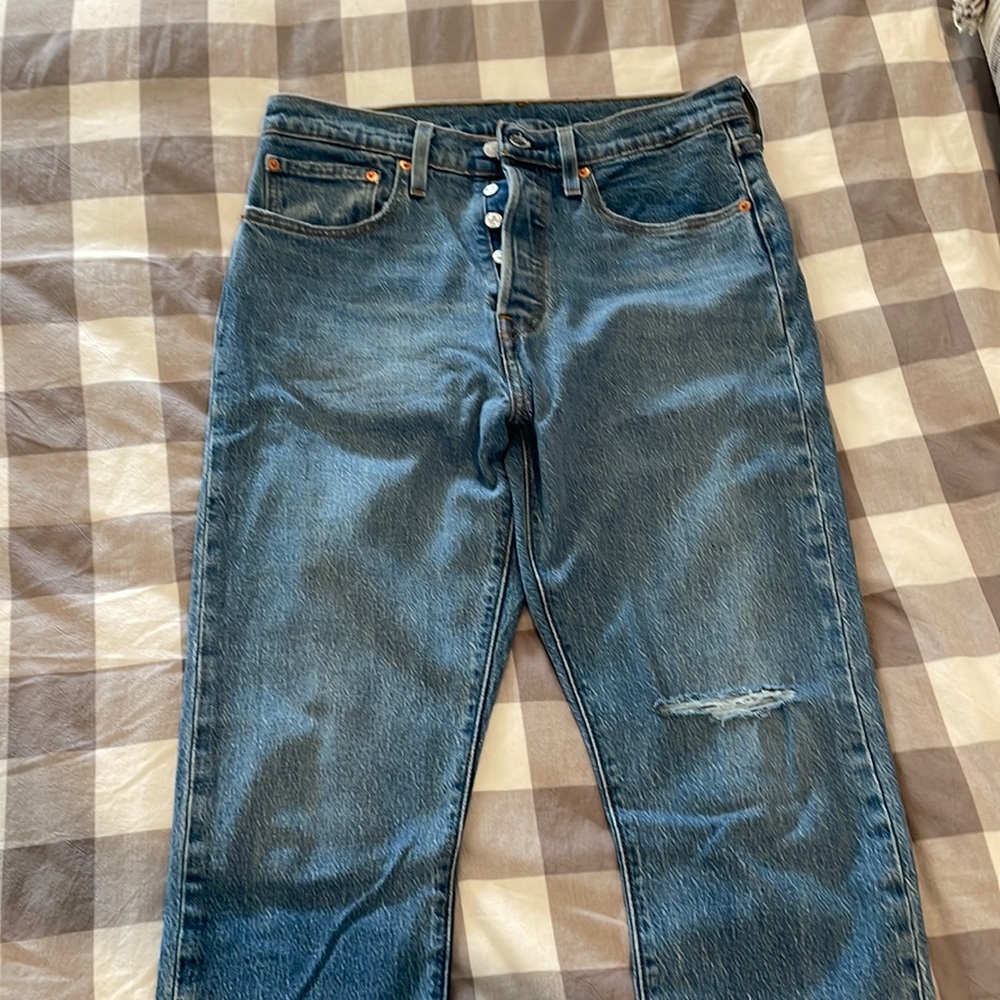 Levi 501 skinny jeans size 30w 28l